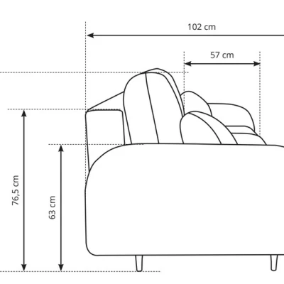 Klappbares Zweisitzer-Sofa mit Stauraum WHITBY - rosa