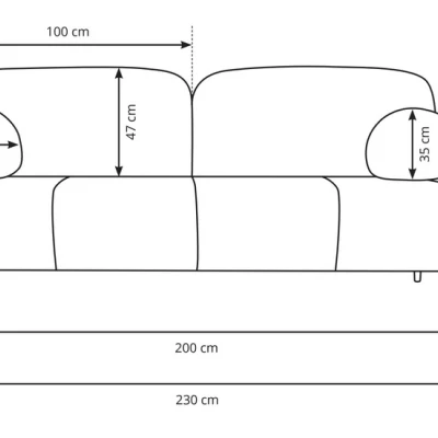 Klappbares Zweisitzer-Sofa mit Stauraum WHITBY - Latte
