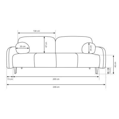 Klappbares Zweisitzer-Sofa mit Stauraum WHITBY - Latte