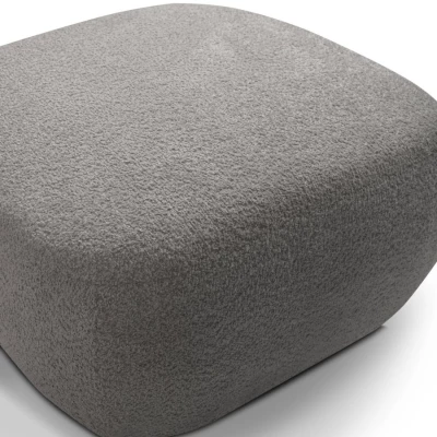 Gepolsterter Hocker Cube COBOURG – Stahlgrau