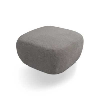 Gepolsterter Hocker Cube COBOURG – Stahlgrau