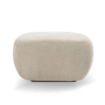 Gepolsterter Hockerwürfel COBOURG – Hellbeige