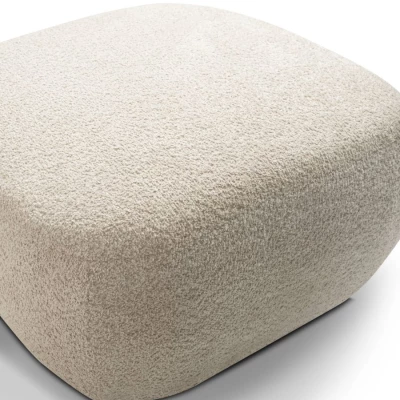 Gepolsterter Hockerwürfel COBOURG – Hellbeige