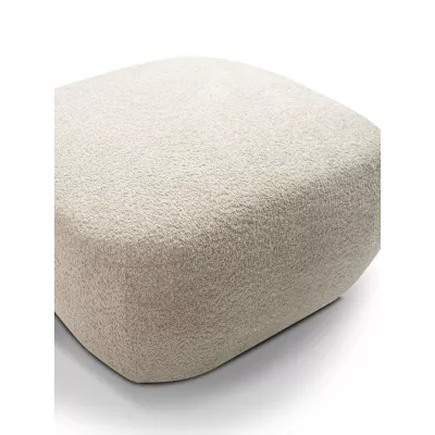 Gepolsterter Hockerwürfel COBOURG – Hellbeige