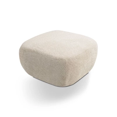 Gepolsterter Hockerwürfel COBOURG – Hellbeige