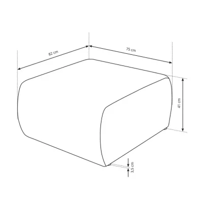 Polsterhocker SUDBURY – Stahlgrau
