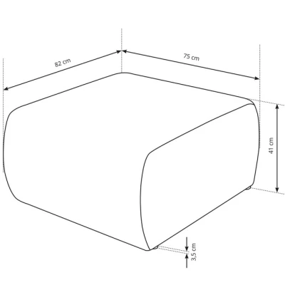 SUDBURY Polsterhocker – grau