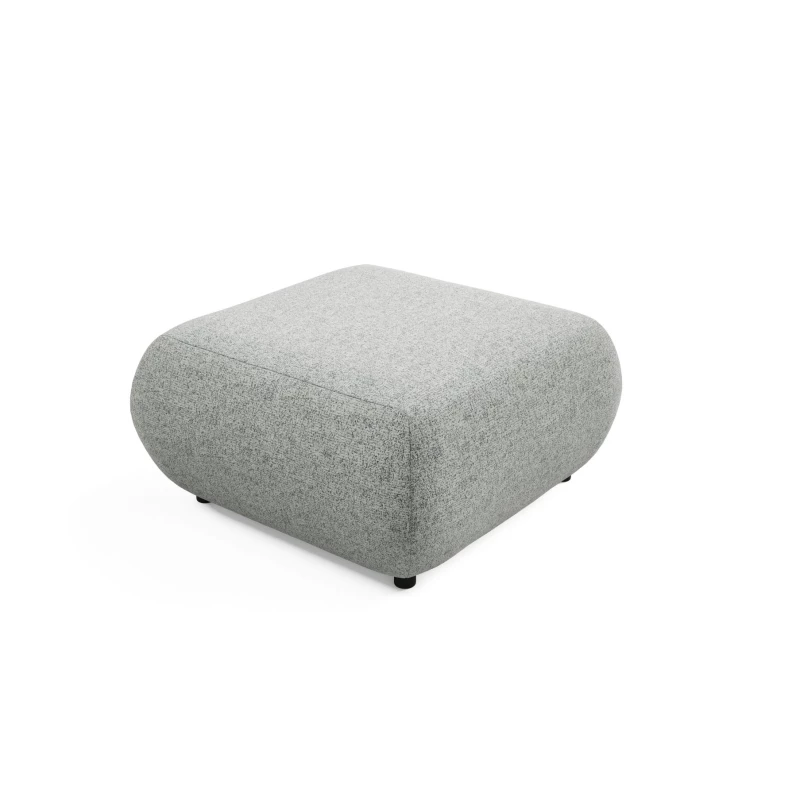 Gepolsterter Hocker SURREY – Stahlgrau