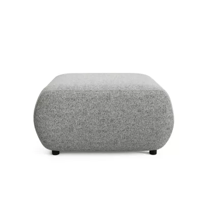 Gepolsterter Hocker SURREY – Stahlgrau