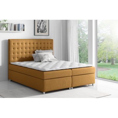 Kontinentales Bett Evio braun 180 + gratis Matratzenauflage