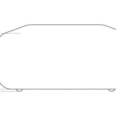 Gepolsterter Hocker SURREY – Stahlgrau