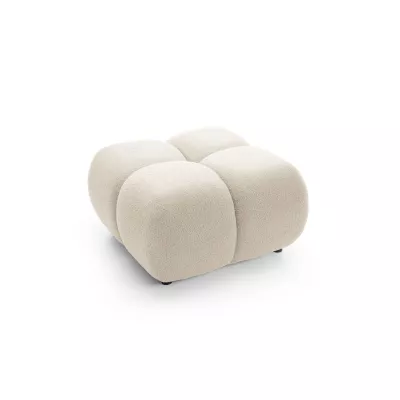 Polsterhocker SELKIR – Winterbeige