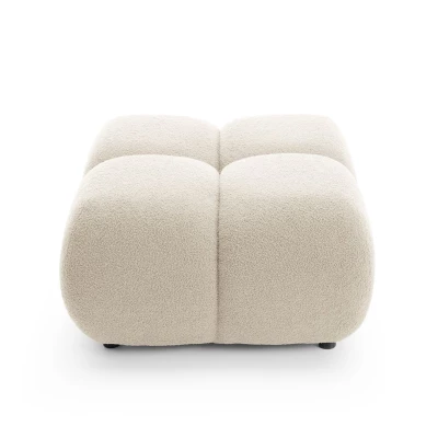 Polsterhocker SELKIR – Winterbeige