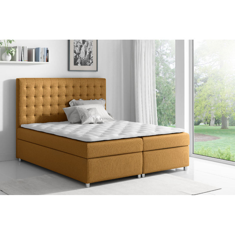 Kontinentales Bett Evio braun 160 + gratis Matratzenauflage