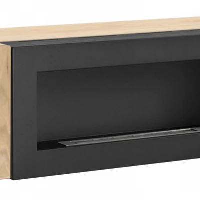 TV-Ständer mit Bio-Kamin FREYA - Hickory Jackson