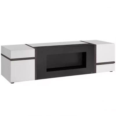 TV-Möbel CELINE mit Bio-Kamin – weiß