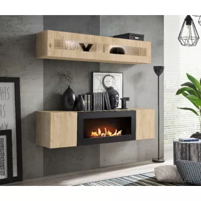 FREYA Wandschrank mit Beleuchtung - Hickory Jackson