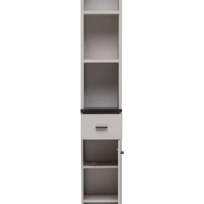PETUNIA Hochschrank mit Schublade – Kaschmir/Schwarz