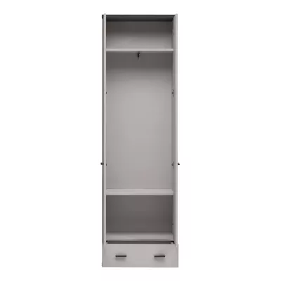 Kleiderschrank 60 cm PETUNIA mit Schublade – Kaschmir/Schwarz