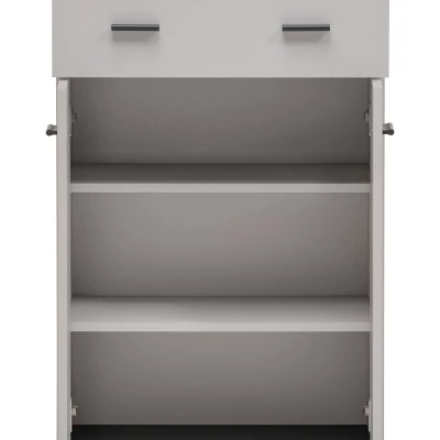 Schuhschrank mit Schublade PETUNIA - Kaschmir/Schwarz