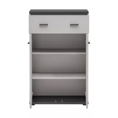 Schuhschrank mit Schublade PETUNIA - Kaschmir/Schwarz