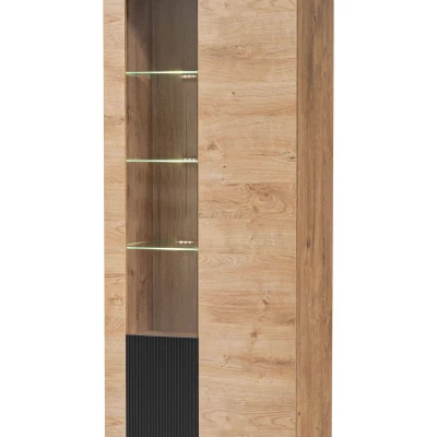 INKADU Glasvitrine mit LED-Beleuchtung – Ribbeck-Eiche / Schwarz