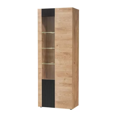 INKADU Glasvitrine mit LED-Beleuchtung – Ribbeck-Eiche / Schwarz