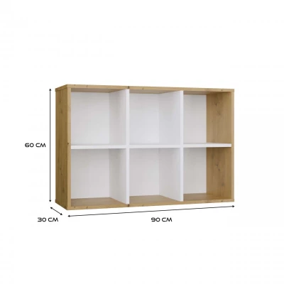 Regalsystem RAINIS 5 – Eiche Artisan / Weiß