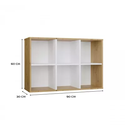 Regalsystem RAINIS 5 – Eiche Artisan / Weiß