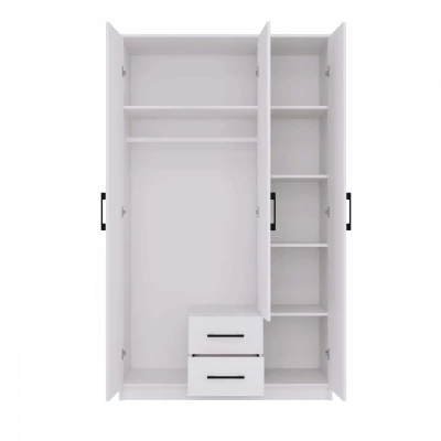 Kleiderschrank mit Schubladen 120 cm RAGNAR - weiß