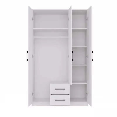 Kleiderschrank mit Schubladen 120 cm RAGNAR - weiß