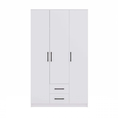 Kleiderschrank mit Schubladen 120 cm RAGNAR - weiß
