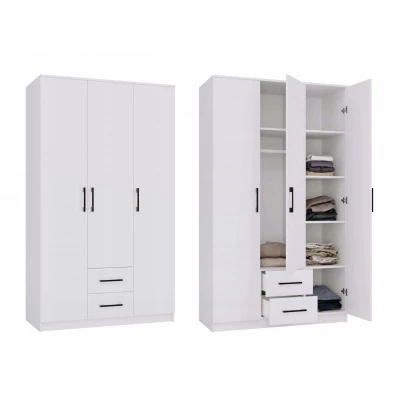 Kleiderschrank mit Schubladen 120 cm RAGNAR - weiß