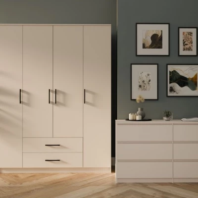 Kleiderschrank mit Schubladen 160 cm RAGNAR - Kaschmir