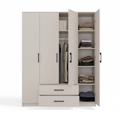 Kleiderschrank mit Schubladen 160 cm RAGNAR - Kaschmir