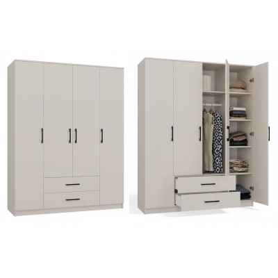 Kleiderschrank mit Schubladen 160 cm RAGNAR - Kaschmir
