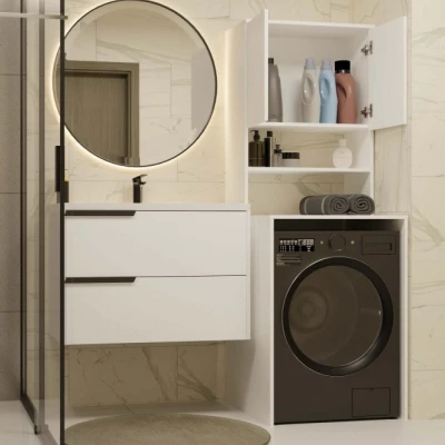 Badezimmerschrank über der Waschmaschine MARGO - weiß