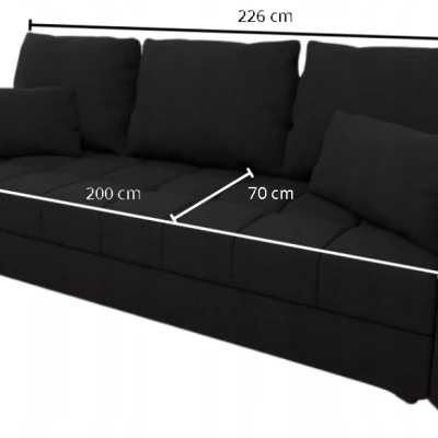 Dreisitzer-Schlafsofa KLAVERA 2 - schwarz 1