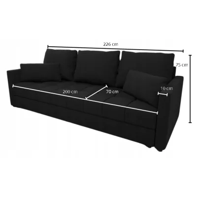 Dreisitzer-Schlafsofa KLAVERA 2 - schwarz 1