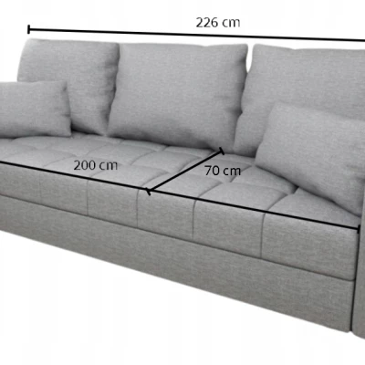 Dreisitzer-Schlafsofa KLAVERA 2 – hellgrau