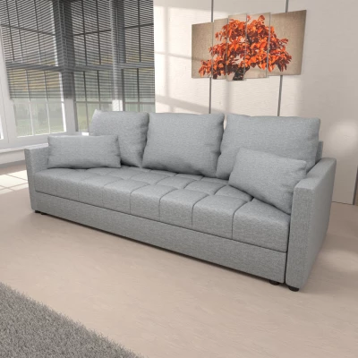 Dreisitzer-Schlafsofa KLAVERA 2 – hellgrau