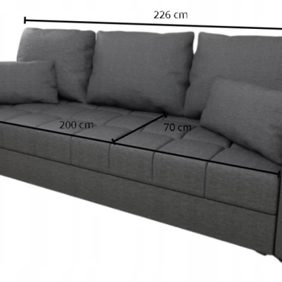 Dreisitzer-Schlafsofa KLAVERA 1 - dunkelgrau 1