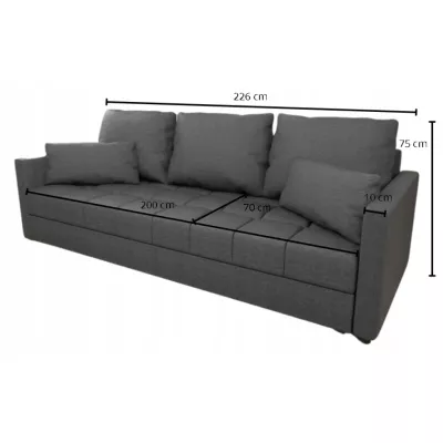 Dreisitzer-Schlafsofa KLAVERA 2 - dunkelgrau 1