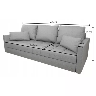 Dreisitzer-Schlafsofa KLAVERA 2 - grau