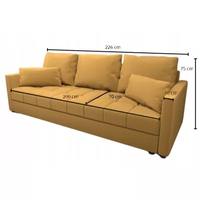 Dreisitzer-Schlafsofa KLAVERA 2 - Honig