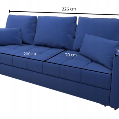 Dreisitzer-Schlafsofa KLAVERA 1 - blau