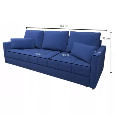 Dreisitzer-Schlafsofa KLAVERA 1 - blau
