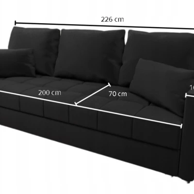Dreisitzer-Schlafsofa KLAVERA 2 - schwarz 2