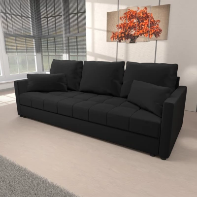 Dreisitzer-Schlafsofa KLAVERA 2 - schwarz 2
