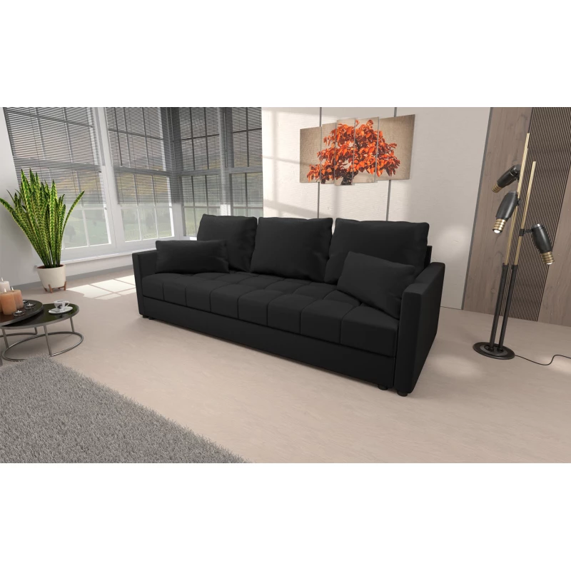 Dreisitzer-Schlafsofa KLAVERA 2 - schwarz 2